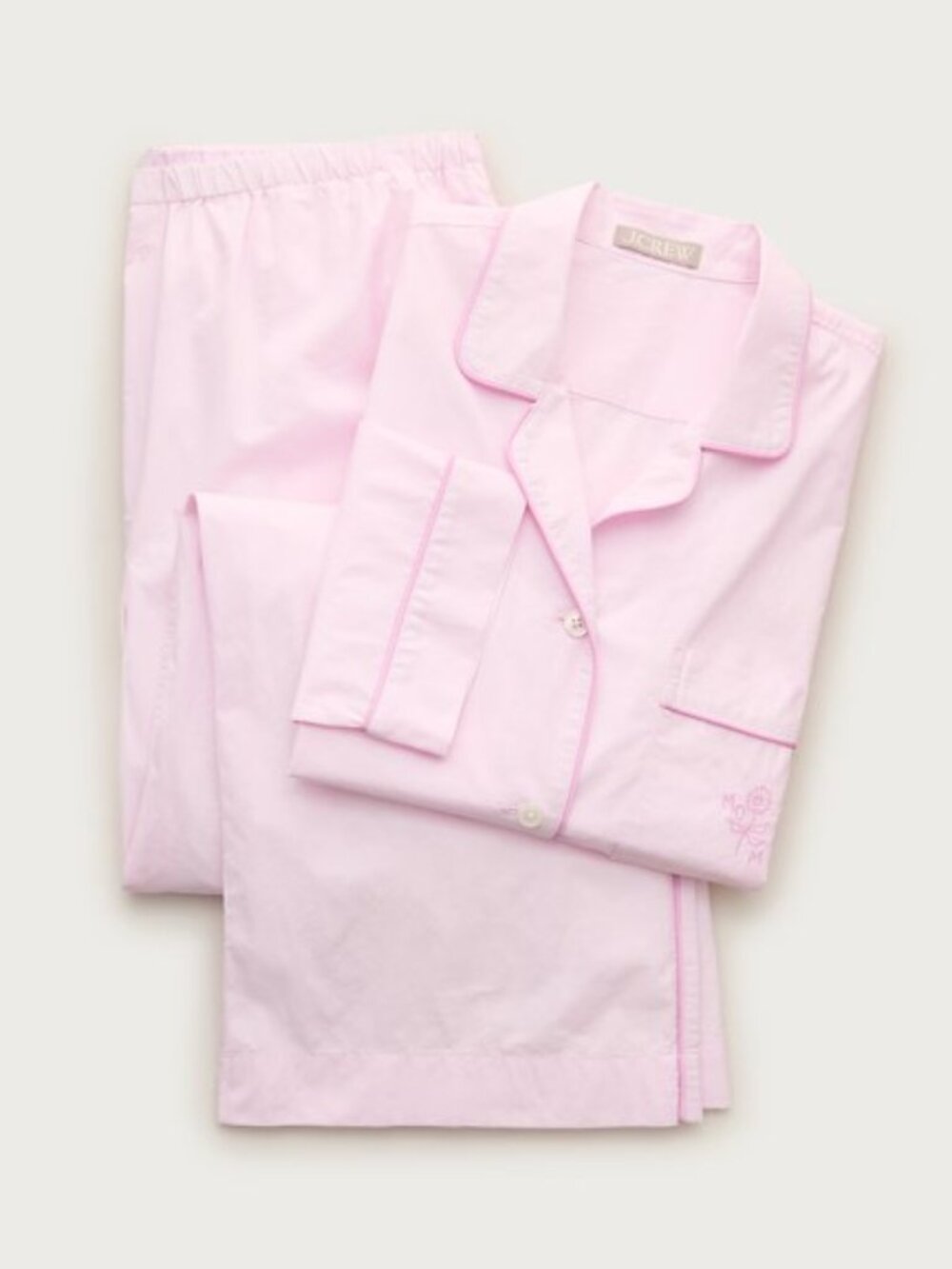 J. Crew Classic Pajama pant set in end-on-end cotton M - Picture 3 of 8